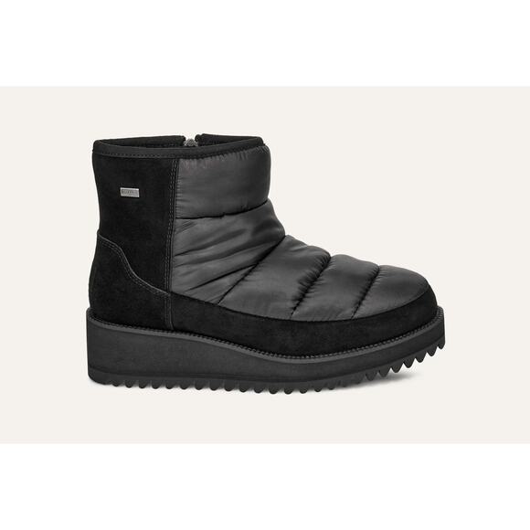 Ugg Ridge Mini Snow Puffer Ankle Boots - 10 - Black - Picture 1 of 6
